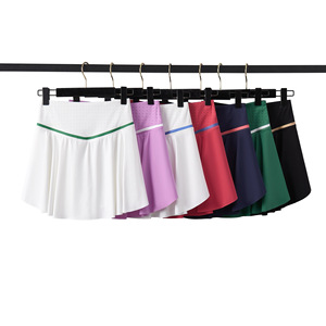 Falda de Tenis Transpirable de Cintura Alta para Mujer, Anti-Exposición, Secado Rápido, Elástica en 4 Direcciones, Culottes Deportivos de Dos Piezas - Product Image 4