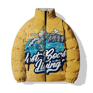 Chaqueta de invierno de sublimación 3D para hombre a la moda, impermeable, venta al por mayor, chaqueta acolchada para hombre, chaqueta elegante con cremallera, fabricante - Product Image 6