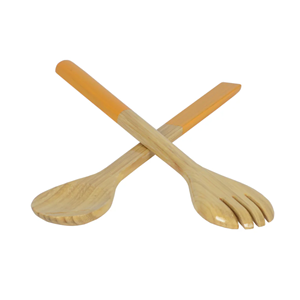 ชุดเสิร์ฟสลัดไม้ไผ่ปั่นคุณภาพระดับพรีเมียมเครื่องใช้ในครัวสุดชิคเป็นมิตรกับสิ่งแวดล้อมสำหรับการรับประทานอาหารที่หรูหราขายส่งจากโรงงานเวียดนาม - Product Image 2