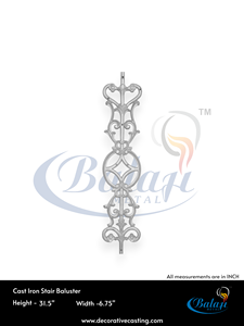 Balustrade en fonte de style parisien, moulage de sable, super finition sablée, gris très poli, métal, sans cadre, balcon aquatique - Product Image 4