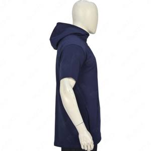 Sudaderas con capucha de algodón de alta calidad para hombre, Sudaderas con cuello falso de media cremallera de fábrica personalizada, técnicas bordadas OEM ODM - Product Image 3
