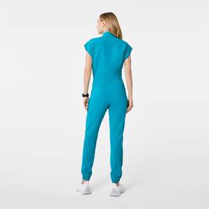 Combinaison de travail en tissu sergé extensible avec logo personnalisé, ensembles unisexes, uniforme d'infirmière et de médecin avec détection d'aiguille pour une utilisation à l'hôpital - Product Image 3