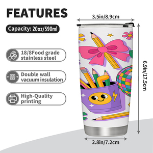 Tazza Termica da Viaggio in Acciaio Inox 20oz, Regalo Personalizzato OEM/ODM per la Festa degli Insegnanti e la Laurea - Product Image 2