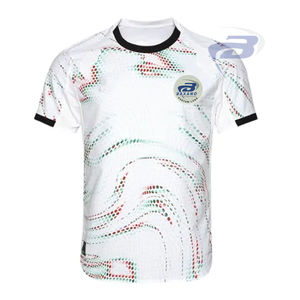 Camiseta de Fútbol Moderna con Estampado de Rayas, Transpirable, Ligera, de Secado Rápido, 100% Poliéster, Cuello en V, Personalizable para Equipos - Product Image 1
