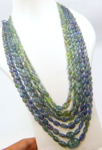 ลูกปัด tanzanite รูปไข่รูปไข่พลอย Tanzanite ธรรมชาติขนาด16 "19X13MM 6X5MM เครื่องประดับทำลูกปัด - Product Image 2