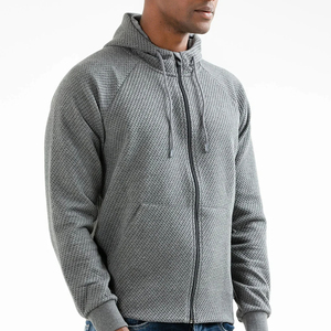 Sudaderas con capucha con cremallera de invierno para hombre personalizadas 100% algodón polar transpirable secado rápido ecológico diseño elegante fabricante OEM - Product Image 3
