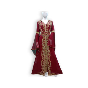 Robe caftan perlée de qualité supérieure vêtements islamiques caftan fantaisie brodé à la main pour femmes robe caftan pour femmes - Product Image 4