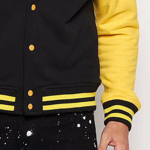 Chaqueta universitaria de béisbol personalizada de alta calidad para hombre, chaqueta de lona con capucha de moda pesada de invierno, soporte de fabricación propia - Product Image 6