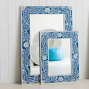 Espejos Decorativos de Pared con Marco Ecológico, Hechos a Mano, Modernos y Elegantes con Incrustaciones de Hueso - Product Image 6