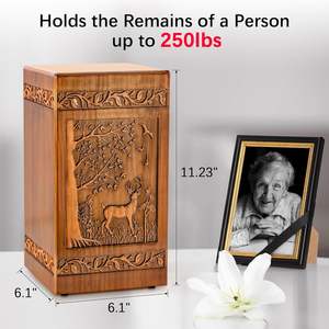 Handmade Wooden Urn Memorial <b>for</b> Human <b>Ashes</b> Adult Male or Female Engraved Tree of Life Cremation Urns <b>Box</b> Tree of Life - Product Image 2