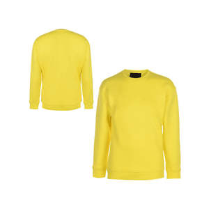 Sudadera Amarilla para Hombre, Cuello Redondo, Suave, Cálida, Ligera, Informal, Color Sólido, Prenda Superior de Moda - Product Image 6