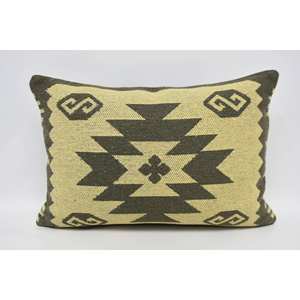 Verde Oliva oscuro 16x24 pulgadas Almohada de lana geométrica Bohemia Patrón vintage Técnica tejida - Product Image 5