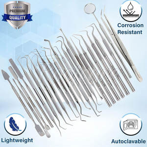 ชุดตรวจสุขภาพฟันคุณภาพพรีเมียม ทำจากสแตนเลส เครื่องมือทันตกรรม ชุดตรวจสุขภาพฟันราคาสุดคุ้ม - Product Image 6