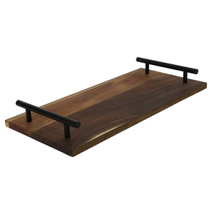 Plateau en bois Poignée en métal Vente en gros Plateau de service en bois rustique Plateau en bois de conception populaire - Product Image 6
