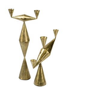 Petit bougeoir design à poignée pour la fête de Noël utilisé bougeoir doré en métal de haute qualité - Product Image 2