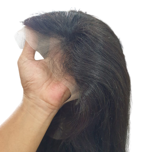 Peluca con malla frontal recta natural, cabello humano Remy virgen 100%, indonesio, sin enredos, textura natural, Grado Superior Premium - Product Image 6