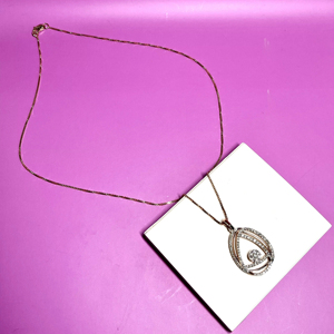 Exclusive 14k Rose Gold Natural Diamond Pendant Round Brilliant Cut H I Color GGL Certified SI3 I1 Clarity Factory Supplier B2B - Product Image 1