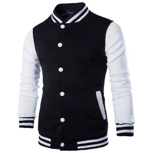 Hot Selling Plus Size Men's Winter Hooded College Baseball Varsity <b>Jacket</b> Breathable Quick Dry <b>Canvas</b> Stand Collar Full Sleeves - Product Image 1