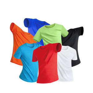 T-shirt unisexe en coton OEM avec logo personnalisé brodé, design vierge imprimé, style uni, tissu tricoté - Product Image 4