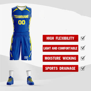 Maillot de basket-ball en maille réversible uniforme de basket-ball d'équipe vierge en gros - Product Image 2