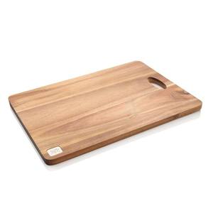 Offre Spéciale Logo personnalisé planche à découper trou coupe carré conception 14X8X0.50 pouces matériel bois brun naturel polonais ustensiles de cuisine - Product Image 4