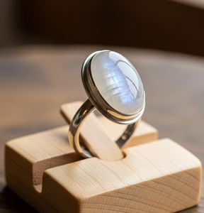 Stylish 925 Silver moonstone <b>Crystal</b> Wedding Party Band High Quality Ethiopian Rose Gold Plating Trendy Fashion <b>Rings</b> Gift - Product Image 5