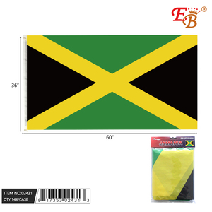 144 pezzi 3x5 piedi JAMAICAN BIG FLAG stampa digitale poliestere/seta/juta bandiere materiale - Product Image 1