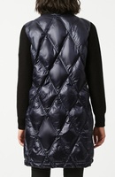 Veste d'hiver à capuche réversible personnalisée à col large pour femme, veste matelassée imperméable à fermeture éclair