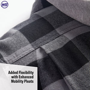 Chaqueta de franela de manga larga para hombre, Material de franela con estampado de logotipo personalizado de alta calidad, 2022 - Product Image 4