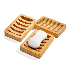 จานสบู่ทำจากไม้อุปกรณ์เสริมในห้องน้ำถาดอบแห้งด้วยตนเองจานวางสบู่ - Product Image 6