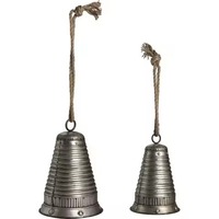 Cloche en métal suspendue personnalisée moderne pour la décoration de l'arbre de Noël, écologique, durable, artisanat, directement de l'usine, utilisation intérieure/extérieure
