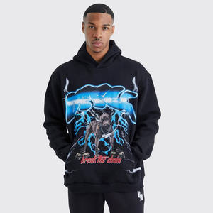 Sudaderas Clásicas con Capucha para Hombre, Personalizadas con Logotipo Bordado, Resistentes al Viento, Tallas Grandes, Invierno, 100% Algodón, Forro Polar, con Bolsillo - Product Image 1
