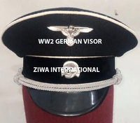 Édition limitée – Casquette allemande de la Seconde Guerre mondiale – Heer Infanterie Kapitän Leutnant Overseas Schirmmützen – 100 % laine à carreaux – Unisexe – Pour l'extérieur
