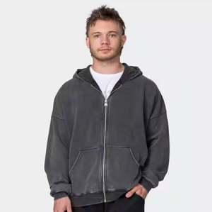 High Quality 100% Cotton Acid Wash Zip up <b>Hoodies</b> <b>Thermal</b> Stylish Full Zip Fully Customized US Vintage Wash Zipper <b>Hoodies</b> <b>Men</b> - Product Image 5