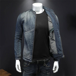 Classic <b>Fit</b> <b>Slim</b> High Street Winter Denim <b>Jacket</b> for Men Long Sleeves Blue Jean Made in Pakistan - Product Image 6