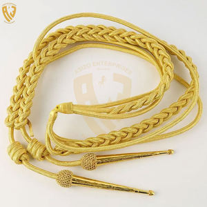 Hecho en Pakistán, cordón de hombro uniforme ceremonial, Material de lana de Color rojo personalizado para uso en exteriores, cordón de hombro uniforme - Product Image 3