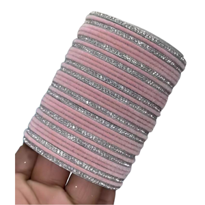 Servicio OEM Brazaletes de terciopelo de vidrio irrompibles Nuevo producto 100% Conjuntos de brazaletes Churiya de terciopelo de alta calidad para mujeres en tamaños personalizados - Product Image 2