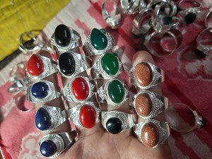 ชุดเครื่องประดับแฟชั่นพร้อมของขวัญครบรอบ10X12mm แหวนพลอยธรรมชาติเงินสเตอร์ลิงทำด้วยมือไม่เหมือนใคร - Product Image 6