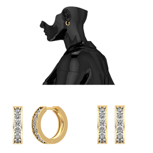 Pendientes Elegantes de Diamantes Naturales con Certificación IGI, Corte Brillante, Claridad VS1, Oro Sólido de 14K, 0.6 Quilates, Calidad Superior, Exportador Indio - Product Image 4