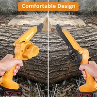 F.EAS Y.D Mini tronçonneuse sans fil Scies électriques Serrure de sécurité Petite tronçonneuse portable pour couper le bois Coupe des arbres
