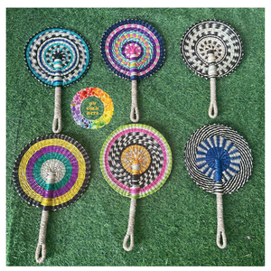 Abanico de mano tejido de algas marinas naturales de primera calidad, artesanía tradicional, ecológico, perfecto para Decoración y Eventos - Product Image 6