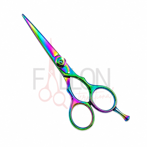 Ciseaux de coiffure professionnels Rainbow en acier inoxydable, ciseaux de barbier ergonomiques, logo personnalisé, ciseaux de coiffure - Product Image 4