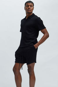 Pantalones cortos de gimnasio para hombre, pantalones cortos de algodón con cordón elástico, ligeros, transpirables, para correr, respetuosos con la piel - Product Image 2