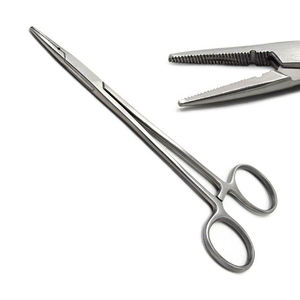 Porte-aiguilles dentaires en acier inoxydable de haute qualité, pinces Mayo Hegar, pinces Crile Wood à verrouillage, lot de 2, manuel, certifié CE - Product Image 2