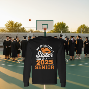 Camiseta de Manga Larga para Graduación de Baloncesto 2025, Regalo para Hermana Mayor, Camiseta Promocional - Product Image 3