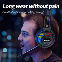 Nouveau Casque Gaming PSH-400 Sortie Chaude ANC Son Surround Éclairage RVB Puce SmartLink Cuir Métal Circum-auriculaire USB