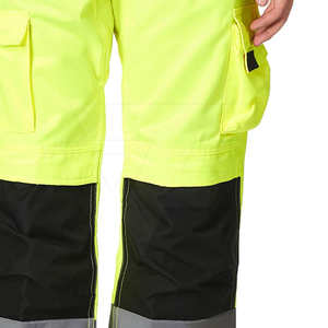 Customizable Logo Heavy Duty Cargo <b>Workwear</b> Pants High Quality Breathable Polyester Cotton Safety Work Trousers for Reflective - Product Image 6