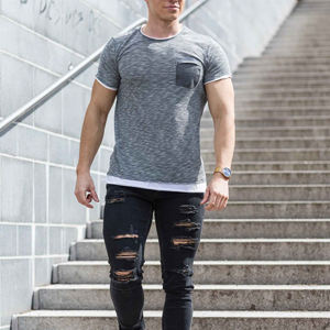 Camiseta Blanca Personalizada Ultra Suave para Hombre, Venta al Por Mayor de Fábrica, Transpirable, de Secado Rápido, 100% Algodón con Técnica Puff para Fitness - Product Image 2