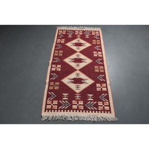 พรมวินเทจขนาดเล็ก 2.6x4.8 ฟุต (80x147 ซม.) ลายต้นไม้และพืชสีเบจสไตล์ตุรกี - Product Image 5