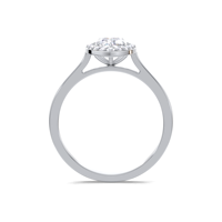 Bague de fiançailles et de mariage en diamant de laboratoire certifié IGI, taille marquise, 1 carat, avec halo, en argent sterling 925 massif